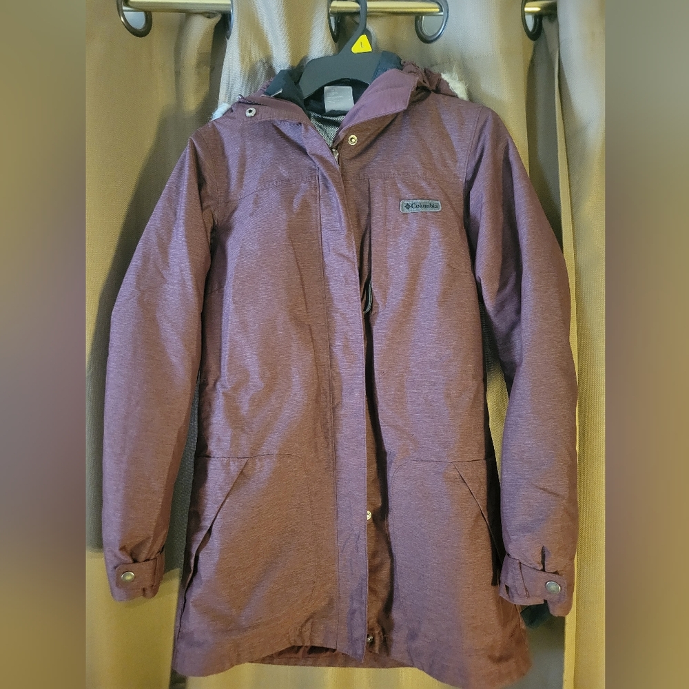 Columbia Wmns Sm 3-in-1 Interchange Omni Heat Burgundy Jacket